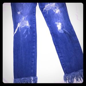 Zara TRF ripped denim jeans